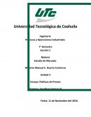 Procesos y Operaciones Industriales 7° Semestre.