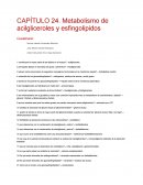 CAPÍTULO 24. Metabolismo de acilgliceroles y esfingolipidos