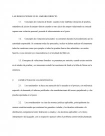 LAS RESOLUCIONES EN EL AMPARO DIRECTO. Página 1