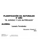 Tema: El Sonido y los materiales.