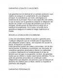 GARANTÍAS LEGALES O CAUCIONES