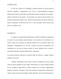 Ensayo El virus de la actitud.. Página 1