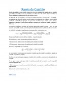 Razones de Cambio.