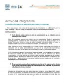 Actividad integradora Procesos de comunicación en la educación para la salud y la comunidad
