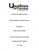 INFORME DE GESTION DE ANALISIS FINANCIERO DEL AÑO 2014