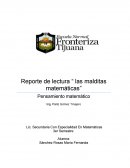 Reporte de lectura “ las malditas matemáticas”