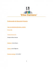 Taller de COMUNICACIÓN ORAL y ESCRITA. Página 1