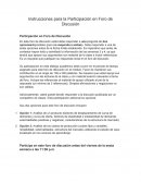 Instrucciones para la Participación en Foro de Discusión