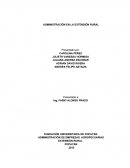 Administración en la extensión rural