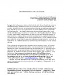 La contaminación en chile y en el mundo.