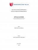 ARTÍCULO DE OPINIÓN “Comercio Internacional en el Perú”