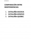 Comparación ente independencias.