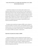 CONCATENACIÓN DE LA PLANIFICAION ESTRATÉGICA EN EL ÁREA DE RECURSOS HUMANOS