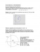 ECUACIONES DE LA CIRCUNFERENCIA.