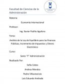 Análisis de la Ley de Equilibrio para las finanzas Públicas, Incremento de Impuestos y Dinero Electrónico.