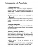 La Introducción a la Psicología