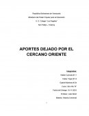 APORTES DEL CERCANO ORIENTE.