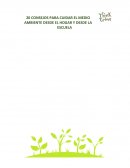 Consejos para cuidar el medio ambiente.