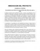 Arquitectura sensorial INNOVACION DEL PROYECTO