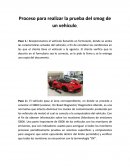Proceso para realizar la prueba del smog de un vehículo.