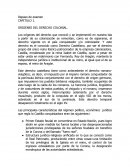 ORIGENES DEL DERECHO COLONIAL.