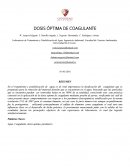 DOSIS OPTIMA DE COAGULANTE.