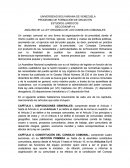 ANÁLISIS DE LA LEY ORGÁNICA DE LOS CONSEJOS COMUNALES
