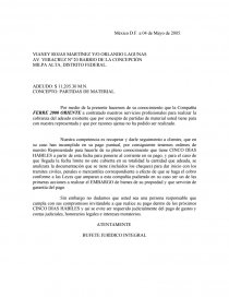 CONCEPTO: PARTIDAS DE MATERIAL.. Página 1