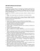 Secretarias de estado.