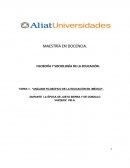 ANÁLISIS FILOSÓFICO DE LA EDUCACIÓN EN MÉXICO.