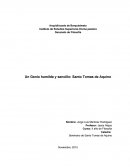 Santo tomas humilde y sencillo.