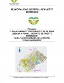 Levantamiento Topográfico y Habilitación del Área Urbana del “Caserío Valle Nazareth”