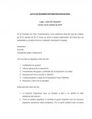 Acta de reunión exposición discoforo