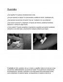 Suicidio ¿Qué significa? El quitarse voluntariamente la vida.