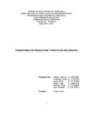 Condiciones de producción y practicas discursivas.