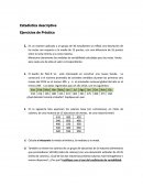 Estadística descriptiva - Ejercicios de Práctica.