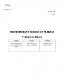 Procedimiento seguro de trabajo en altura