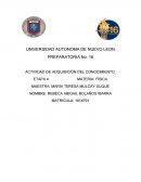 Actividad de adquisición del conocimiento. Física