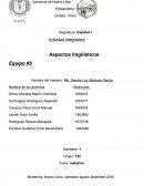 Actividad integradora Aspectos lingüísticos