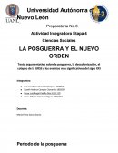 Ciencias Sociales LA POSGUERRA Y EL NUEVO ORDEN