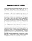 La homosexualidad vs la sociedad