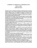 LA ENSEÑANZA Y EL APRENDIZAJE DE LA COMPRENSIÓN LECTORA “TERESA COLOMER”