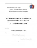 RELACIONES INTERGUBERNAMENTALES EN RESIDUOS TÓXICOS EN MEXICO. EL CASO DE GUADALCAZAR.