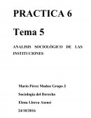 ANALISIS SOCIOLÓGICO DE LAS INSTITUCIONES