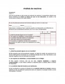 Análisis de reactivos Question1