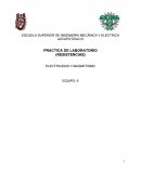 RACTICA DE LABORATORIO (RESISTENCIAS) ELECTRICIDAD Y MAGNETISMO