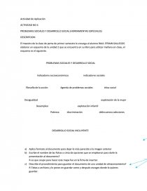 PROBLEMAS SOCIALES Y DESARROLLO SOCIAL (HERRAMIENTAS ESPECIALES). Página 1