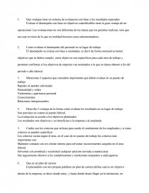 Qué ventajas tiene un sistema de evaluación con base a los resultados esperados?. Página 1