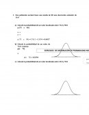 Ejercicios de probabilidad de distribución normal