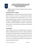 Determinación de densidad. Propiedades intensivas y extensivas.